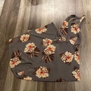 Zesica NWT Grey Dress With Floral Design -Large
